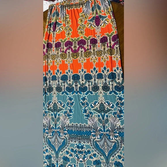 Uncle Frank Sleevless Print Maxi Dress Size Medium Boho Floral - Picture 4 of 8